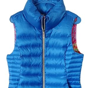 Lilly Pulitzer Large Blue Puffer Vest